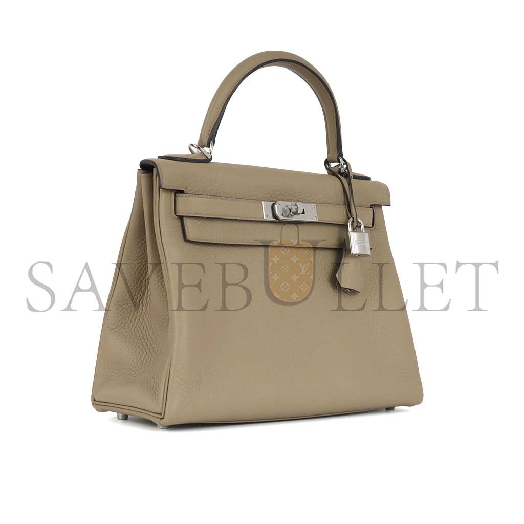 H**mes kelly 28 turtledove gray silver buckle (28*22*10cm)